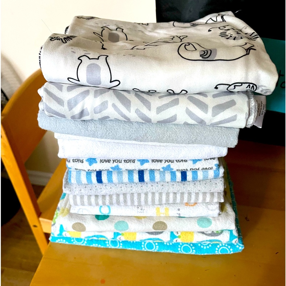 ❌SOLD❌ Baby boy receiving blankets